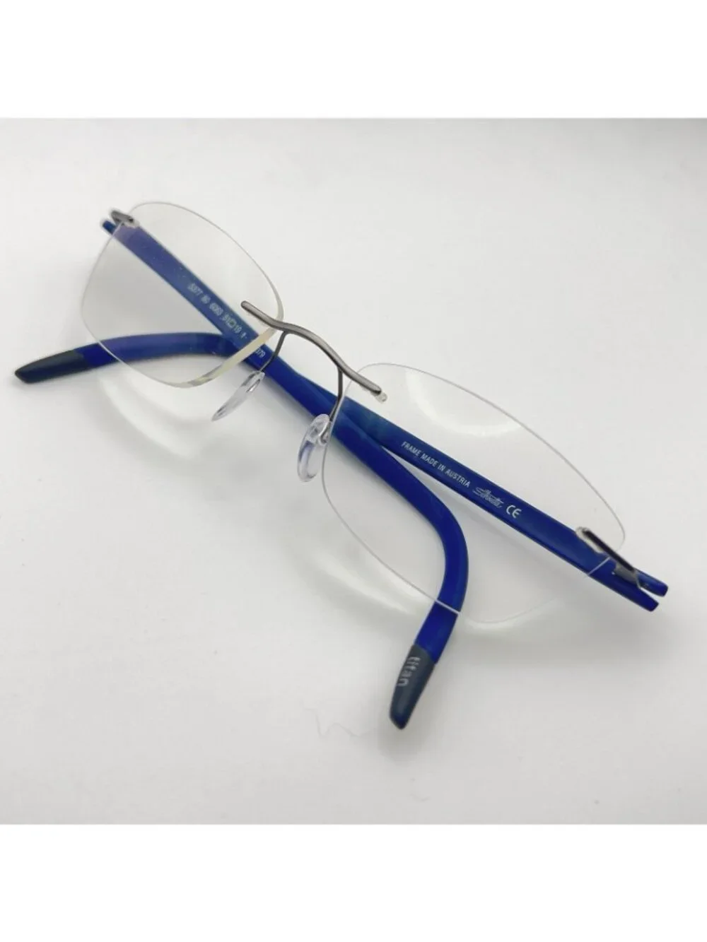 Silhouette 5377 60 6063 5379 Titan Rimless Eyeglass Frame Blue 51-19-140 Austria